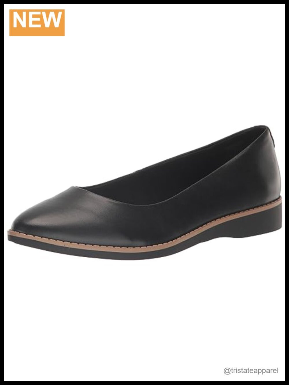 Anne Klein Scheana Faux Leather Ballet Flat Almond Toe Pull-On